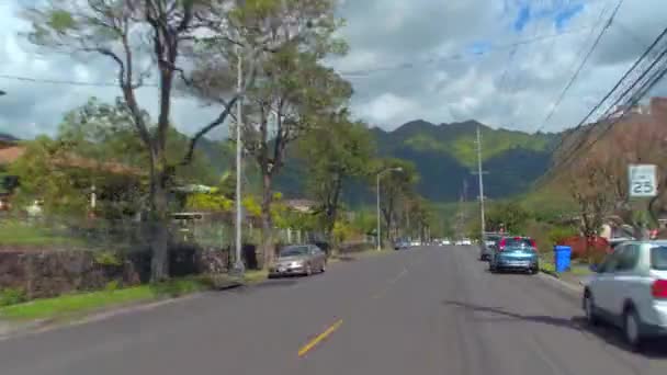 驾驶瓦胡岛夏威夷之的旅 — 图库视频影像
