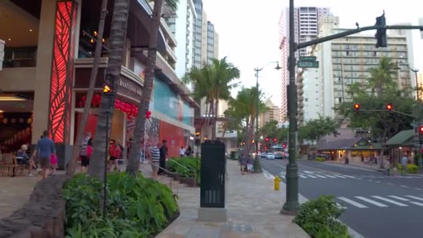 Mercado internacional Oahu Honolulu Hawaii — Vídeos de Stock