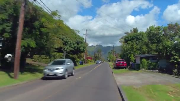 Passeio de carro de Oahu Hawaii — Vídeo de Stock