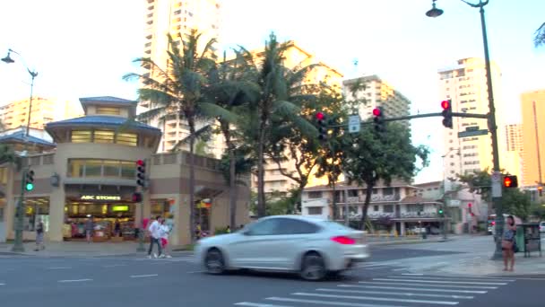 ภาพการเดินทางของฮาวาย Oahu Honolulu — วีดีโอสต็อก