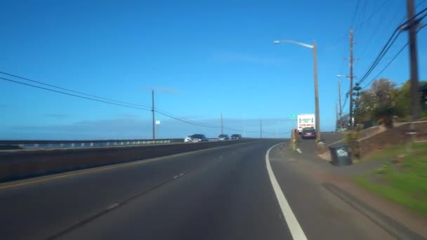 Recorrido en coche por Oahu Hawaii — Vídeos de Stock