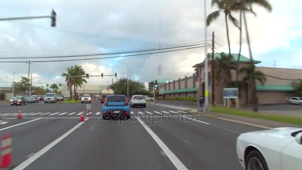 Körning i Downtown Honolulu — Stockvideo