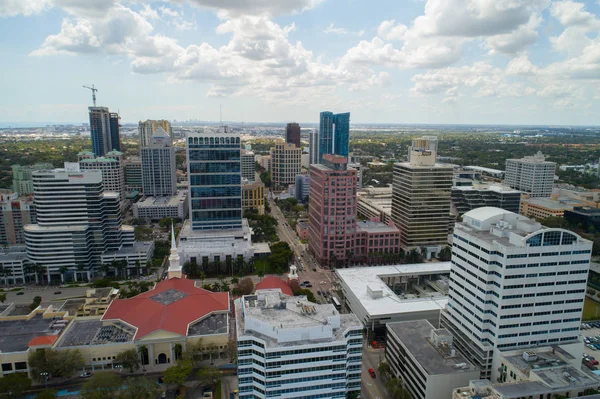 Antenn skott av Downtown Fort Lauderdale Florida — Stockfoto