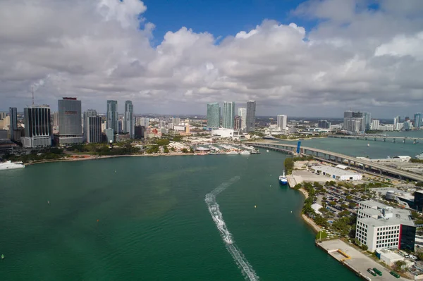 Aerial image of Downtown Miami and Port Miami — Stock Photo, Image