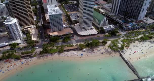 Waikiki e Kuhio Beach — Vídeo de Stock