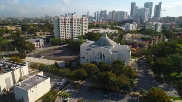 Aerial video Scottish Rite Temple — Stock Video