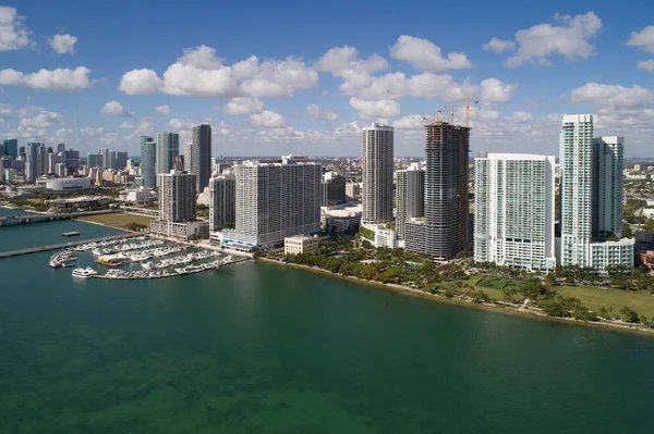 Foto aérea de Edgewater Miami Florida — Foto de Stock