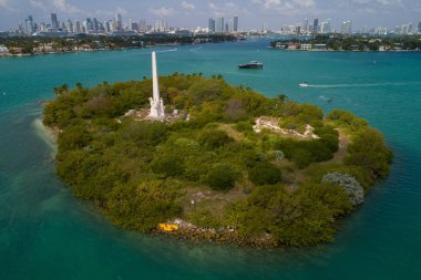 Havadan görüntü Flagler Memorial Island Miami Beach