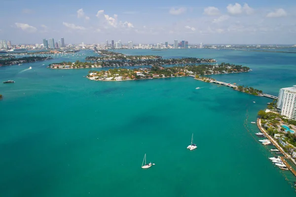 Image Aérienne Îles Vénitiennes et Baie De Biscayne — Photo