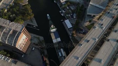 Hava dron video endüstriyel gemi Miami Irmağı '