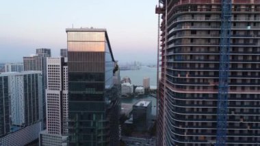 Brickell Miami Fl hava uçak video
