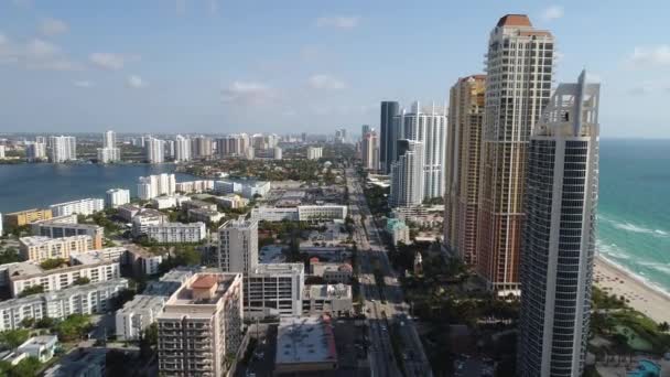 Stad van Sunny Isles Beach — Stockvideo