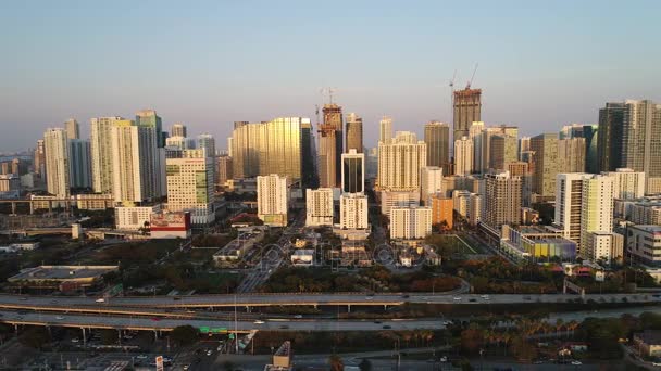 Imagens de drones de Brickell — Vídeo de Stock