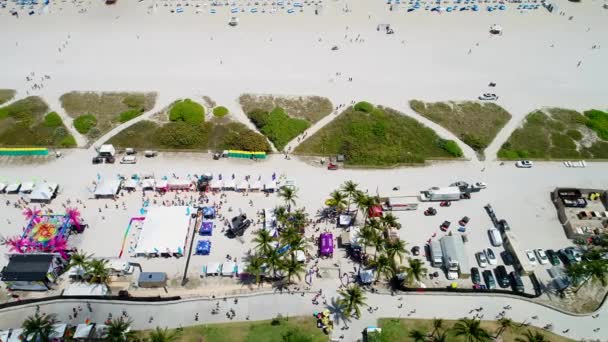 Luftbild von Ocean Drive miami beach dji phantom 4 pro — Stockvideo