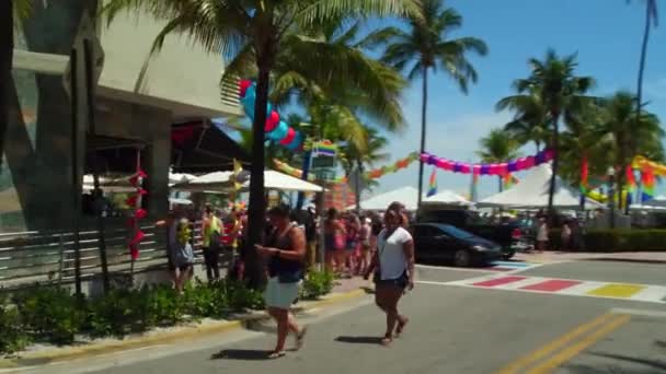 Ocean Drive and 12th Street — Stock Video