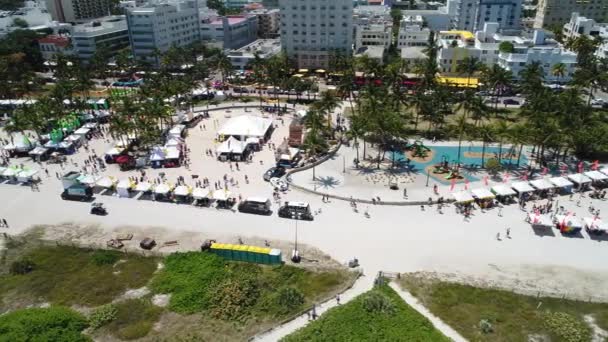 South Beach gay pride helgen dji phantom — Stockvideo