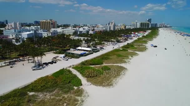 Voorraad luchtfoto video South Beach gay pride — Stockvideo