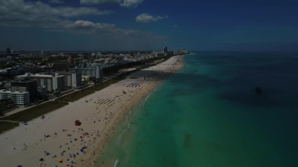 Vidéo aérienne Miami 4k sous-exposée — Video