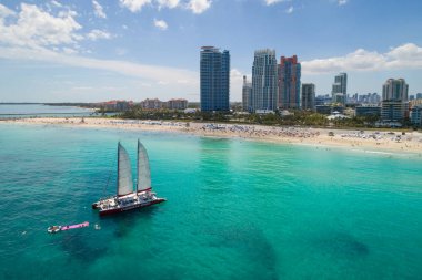 Havadan görüntü Karayip ruhu turist Miami Beach