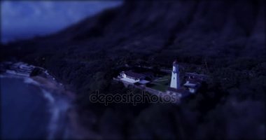 Ay ışığının aydınlattığı fener hava tilt shift