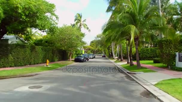 Высококлассный район Miami Beach Venetian Islands — стоковое видео