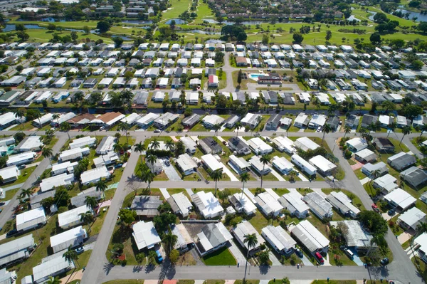 Trailer park domów w Davie na Florydzie Południowej — Zdjęcie stockowe