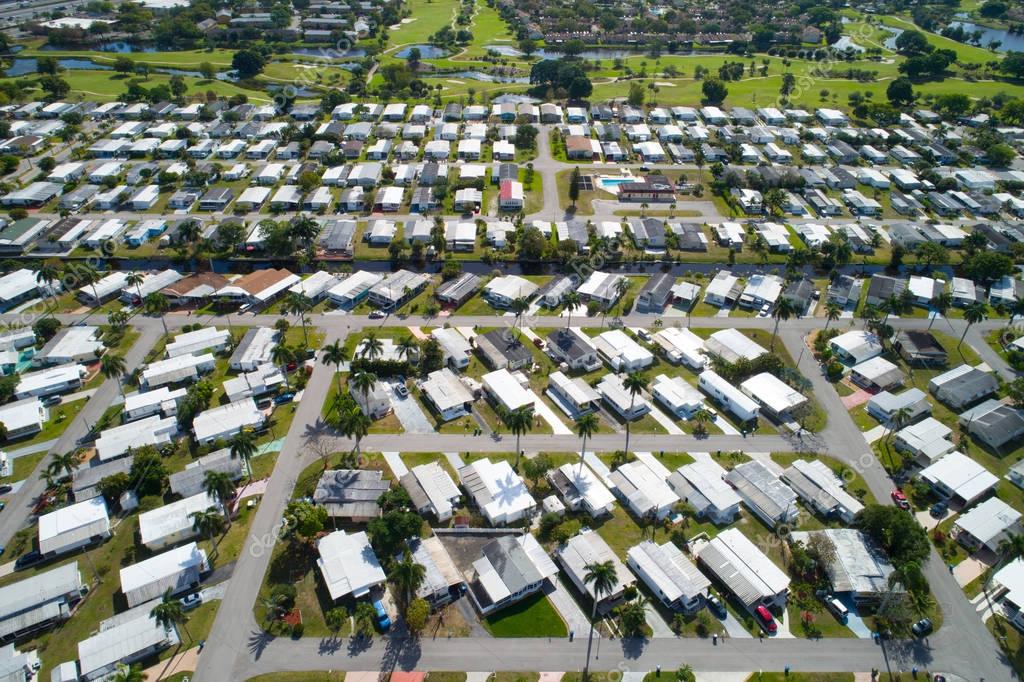 Trailer park homes in South Florida Davie Stock Editorial Photo