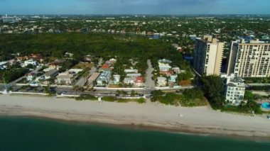 Fort Lauderdale'de hava dron görüntüleri video sahiliyle evleri