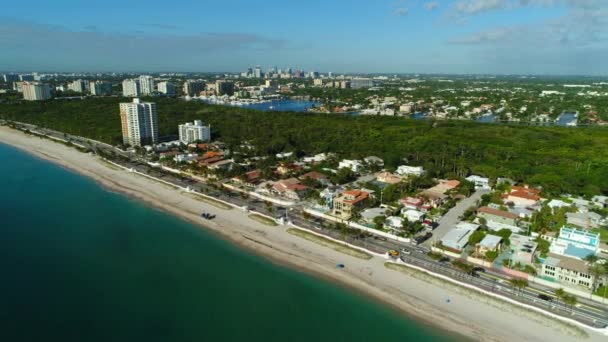 Domy przy plaży w fort lauderdale 4k — Wideo stockowe