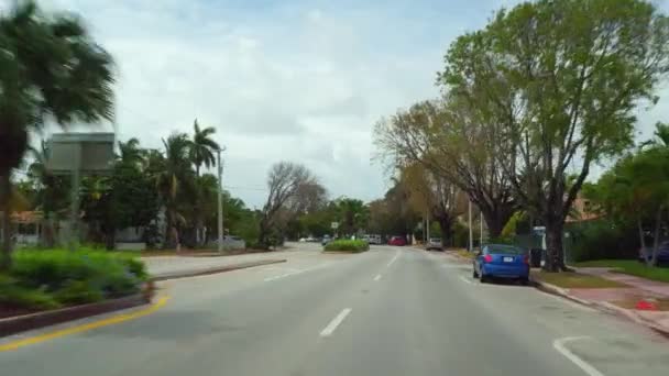 Алтон роуд Майами-Бич 4k — стоковое видео