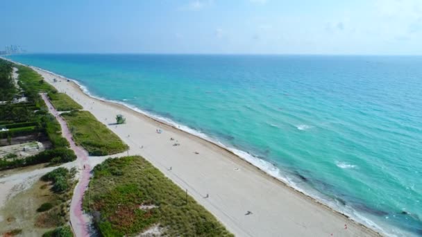 Excursión aérea con drones Miami Beach — Vídeo de stock