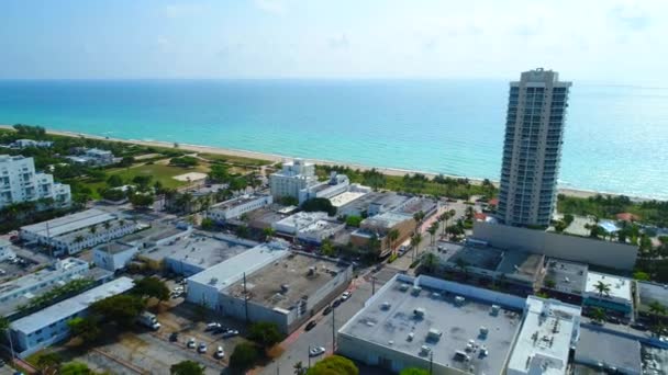 Drone pov Miami Beach — Wideo stockowe