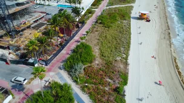 Miami Beach Atlantische manier 69e Street — Stockvideo