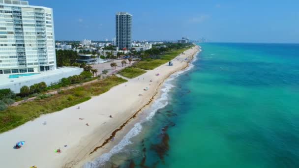 Miami Beach luchtfoto drone tour — Stockvideo