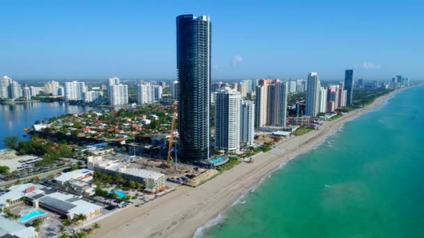 Porsche tasarım kule Sunny Isles — Stok video