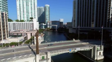 Hava statik görünüm Brickell köprü Miami Fl simüle