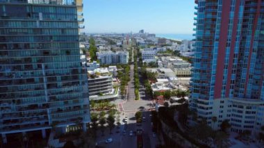 Uçağı hava video Washington Avenue Miami Beach