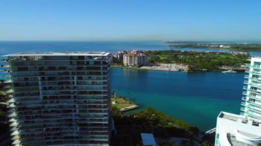 Uçağı Miami Beach Fisher Island Güney Pointe Park