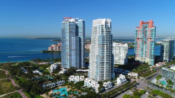 Budynków w Miami Beach — Wideo stockowe