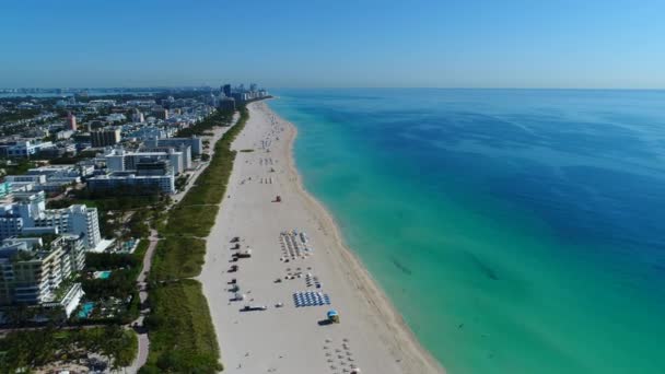 Imágenes aéreas de Miami Beach filmadas — Vídeos de Stock