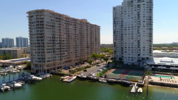 Aerial video Plaza Del Prado Condominium — Stock Video