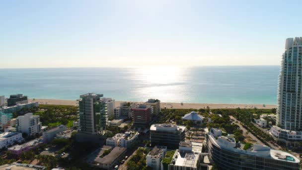 Miami beach florida mit blick auf das meer — Stockvideo