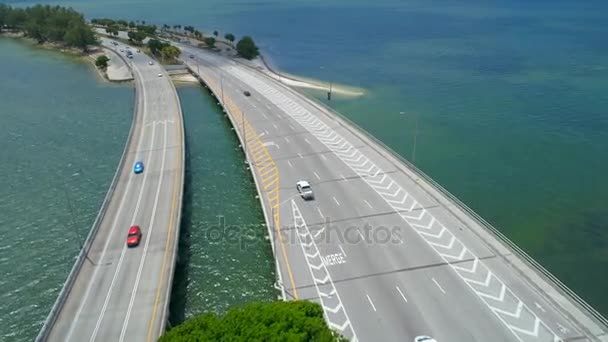 Images aériennes de drone de Key Biscayne Miami FL 4k 60p — Video