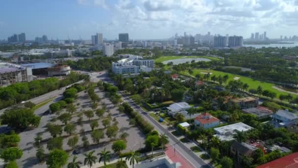 Luchtfoto Miami Beach Golfclub 4k 30p — Stockvideo
