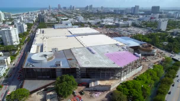 Imágenes aéreas Miami Beach Convention Center 4k 60p — Vídeo de stock