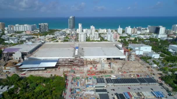 Miami Beach Convention Center konstrukce 4k 60p — Stock video