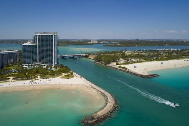 Aerial image of the Haulover Inlet Miami Beach clipart