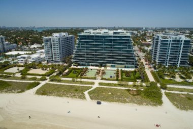 Florida beachfront condominiums havadan görüntü