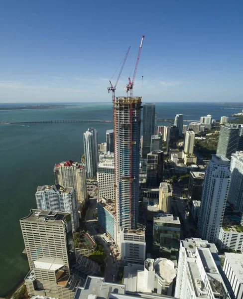 Panorama věž ve výstavbě Brickell — Stock fotografie