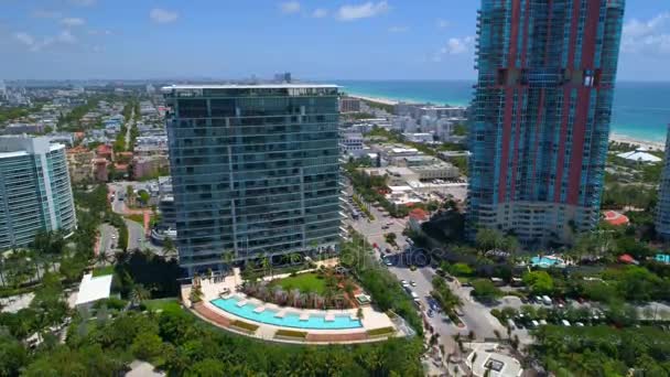 Apogee Condominium Miami Beach onroerend goed 4k 60p — Stockvideo